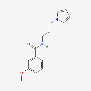 molecular formula C15H18N2O2 B2515604 N-(3-(1H-pyrrol-1-yl)propyl)-3-methoxybenzamide CAS No. 1226438-92-1