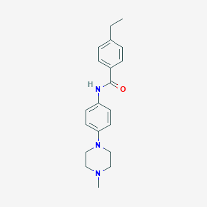 molecular formula C20H25N3O B251561 4-ethyl-N-[4-(4-methylpiperazin-1-yl)phenyl]benzamide 