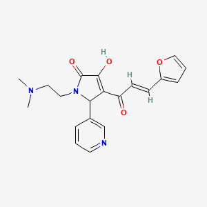 molecular formula C20H21N3O4 B2515615 (E)-1-(2-(二甲氨基)乙基)-4-(3-(呋喃-2-基)丙烯酰基)-3-羟基-5-(吡啶-3-基)-1H-吡咯-2(5H)-酮 CAS No. 862315-89-7