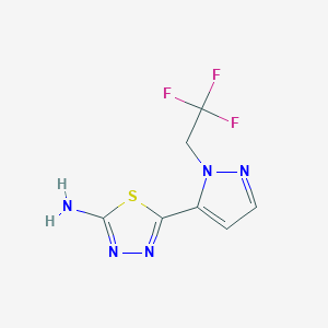 5-[2-(2,2,2-Trifluoroethyl)pyrazol-3-yl]-1,3,4-thiadiazol-2-amine