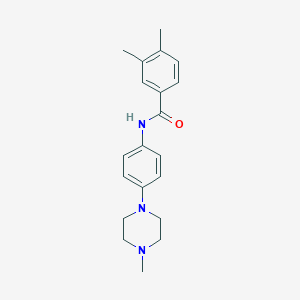 molecular formula C20H25N3O B251562 3,4-dimethyl-N-[4-(4-methyl-1-piperazinyl)phenyl]benzamide 