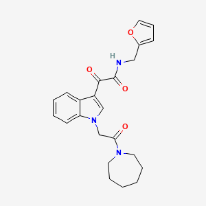 2-[1-[2-(1-azepanyl)-2-oxoethyl]-3-indolyl]-N-(2-furanylmethyl)-2-oxoacetamide