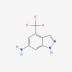 molecular formula C8H6F3N3 B2515631 4-(三氟甲基)-1H-吲唑-6-胺 CAS No. 1169788-34-4