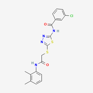 3-chloro-N-[5-[2-(2,3-dimethylanilino)-2-oxoethyl]sulfanyl-1,3,4-thiadiazol-2-yl]benzamide