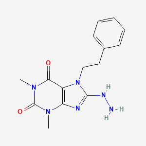 8-hydrazinyl-1,3-dimethyl-7-phenethyl-1H-purine-2,6(3H,7H)-dione