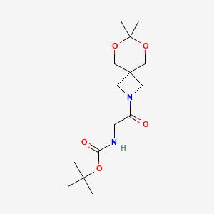 Tert-butyl (2-(7,7-dimethyl-6,8-dioxa-2-azaspiro[3.5]nonan-2-yl)-2-oxoethyl)carbamate