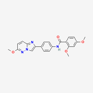 molecular formula C22H20N4O4 B2515646 2,4-dimethoxy-N-(4-(6-methoxyimidazo[1,2-b]pyridazin-2-yl)phenyl)benzamide CAS No. 955539-25-0