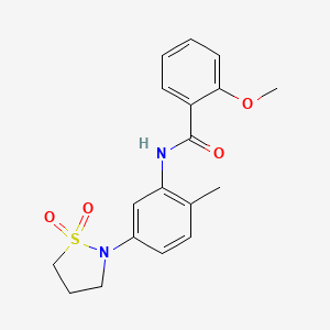 N-(5-(1,1-dioxidoisothiazolidin-2-yl)-2-methylphenyl)-2-methoxybenzamide
