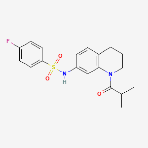4-fluoro-N-(1-isobutyryl-1,2,3,4-tetrahydroquinolin-7-yl)benzenesulfonamide