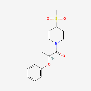 molecular formula C15H21NO4S B2515662 1-(4-(Methylsulfonyl)piperidin-1-yl)-2-phenoxypropan-1-one CAS No. 1448078-07-6