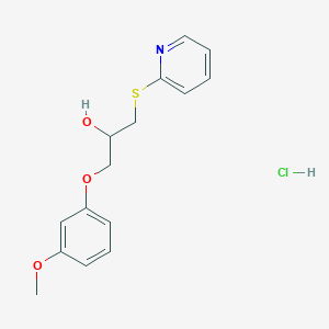 molecular formula C15H18ClNO3S B2515664 盐酸1-(3-甲氧基苯氧基)-3-(吡啶-2-硫基)丙烷-2-醇 CAS No. 1323528-65-9