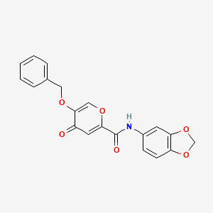 N-(1,3-benzodioxol-5-yl)-5-(benzyloxy)-4-oxo-4H-pyran-2-carboxamide