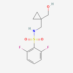 2,6-difluoro-N-((1-(hydroxymethyl)cyclopropyl)methyl)benzenesulfonamide