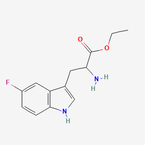 molecular formula C13H15FN2O2 B2515671 ethyl 2-amino-3-(5-fluoro-1H-indol-3-yl)propanoate CAS No. 154170-01-1