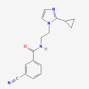 3-cyano-N-(2-(2-cyclopropyl-1H-imidazol-1-yl)ethyl)benzamide