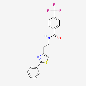 N-[2-(2-phenyl-1,3-thiazol-4-yl)ethyl]-4-(trifluoromethyl)benzamide