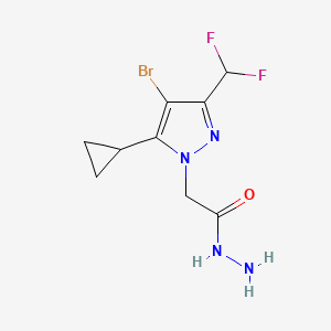 2-[4-bromo-5-cyclopropyl-3-(difluoromethyl)-1H-pyrazol-1-yl]acetohydrazide