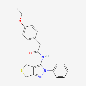 2-(4-ethoxyphenyl)-N-(2-phenyl-4,6-dihydrothieno[3,4-c]pyrazol-3-yl)acetamide