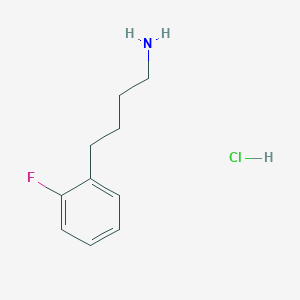 molecular formula C10H15ClFN B2515694 4-(2-Fluorophenyl)butan-1-amine hydrochloride CAS No. 1266689-03-5
