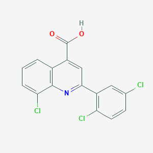 molecular formula C16H8Cl3NO2 B2515697 8-氯代-2-(2,5-二氯苯基)喹啉-4-羧酸 CAS No. 863180-70-5