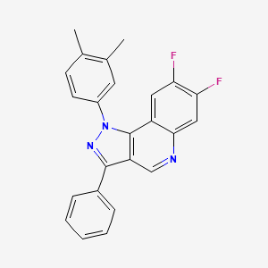 molecular formula C24H17F2N3 B2515698 1-(3,4-dimethylphenyl)-7,8-difluoro-3-phenyl-1H-pyrazolo[4,3-c]quinoline CAS No. 901248-27-9