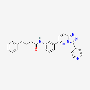 4-phenyl-N-(3-(3-(pyridin-4-yl)-[1,2,4]triazolo[4,3-b]pyridazin-6-yl)phenyl)butanamide