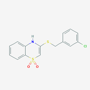 3-[(3-chlorobenzyl)sulfanyl]-1lambda~6~,4-benzothiazine-1,1(4H)-dione