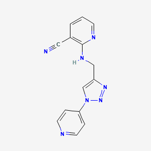 2-[(1-Pyridin-4-yltriazol-4-yl)methylamino]pyridine-3-carbonitrile