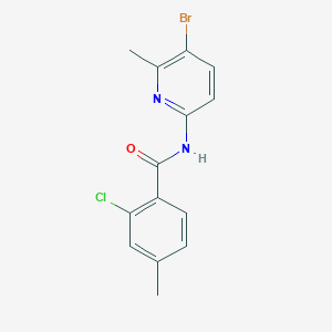 molecular formula C14H12BrClN2O B251571 N-(5-bromo-6-methyl-2-pyridinyl)-2-chloro-4-methylbenzamide 