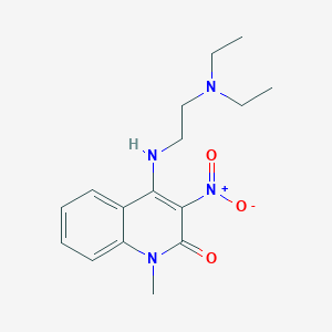 molecular formula C16H22N4O3 B2515711 4-((2-(二乙氨基)乙基)氨基)-1-甲基-3-硝基喹啉-2(1H)-酮 CAS No. 433318-33-3