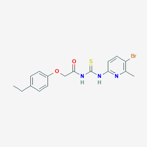 molecular formula C17H18BrN3O2S B251572 N-[(5-bromo-6-methylpyridin-2-yl)carbamothioyl]-2-(4-ethylphenoxy)acetamide 