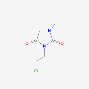 molecular formula C6H9ClN2O2 B2515720 3-(2-氯乙基)-1-甲基咪唑烷-2,4-二酮 CAS No. 1152519-18-0