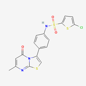 5-chloro-N-(4-(7-methyl-5-oxo-5H-thiazolo[3,2-a]pyrimidin-3-yl)phenyl)thiophene-2-sulfonamide