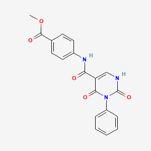 molecular formula C19H15N3O5 B2515722 methyl 4-[(2,4-dioxo-3-phenyl-1H-pyrimidine-5-carbonyl)amino]benzoate CAS No. 863595-43-1