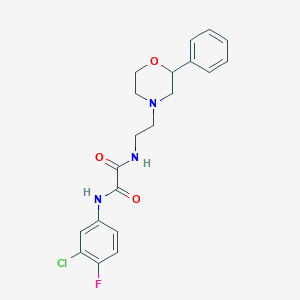 N1-(3-chloro-4-fluorophenyl)-N2-(2-(2-phenylmorpholino)ethyl)oxalamide
