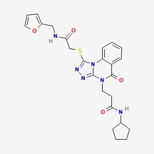 4-[(4-ethyl-2,3-dioxopiperazin-1-yl)methyl]-N-[3-(trifluoromethyl)phenyl]benzamide