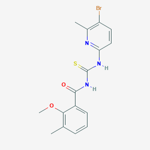 molecular formula C16H16BrN3O2S B251573 N-[(5-bromo-6-methylpyridin-2-yl)carbamothioyl]-2-methoxy-3-methylbenzamide 