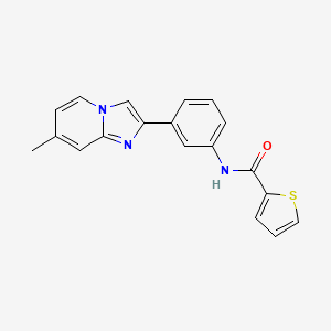 molecular formula C19H15N3OS B2515740 N-[3-(7-methyl-2-imidazo[1,2-a]pyridinyl)phenyl]-2-thiophenecarboxamide CAS No. 865612-41-5