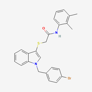 2-[1-[(4-bromophenyl)methyl]indol-3-yl]sulfanyl-N-(2,3-dimethylphenyl)acetamide