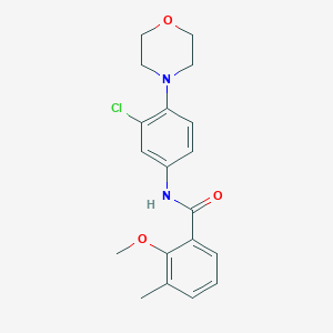molecular formula C19H21ClN2O3 B251575 N-(3-Chloro-4-morpholin-4-yl-phenyl)-2-methoxy-3-methyl-benzamide 