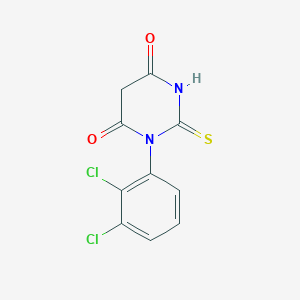 molecular formula C10H6Cl2N2O2S B2515754 1-(2,3-dichlorophenyl)-2-thioxodihydropyrimidine-4,6(1H,5H)-dione CAS No. 340301-17-9