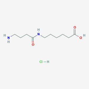 6-(4-Aminobutanoylamino)hexanoic acid;hydrochloride