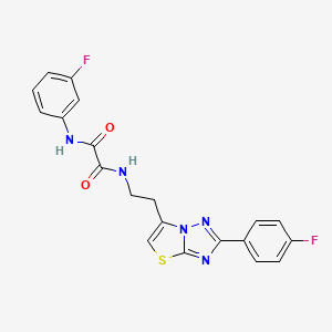 molecular formula C20H15F2N5O2S B2515767 N1-(3-氟苯基)-N2-(2-(2-(4-氟苯基)噻唑并[3,2-b][1,2,4]三唑-6-基)乙基)草酰胺 CAS No. 894033-17-1