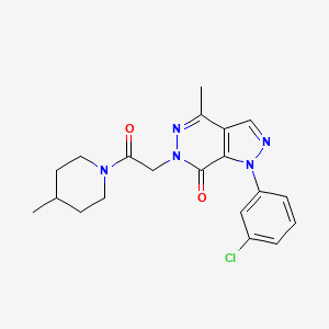 1-(3-chlorophenyl)-4-methyl-6-(2-(4-methylpiperidin-1-yl)-2-oxoethyl)-1H-pyrazolo[3,4-d]pyridazin-7(6H)-one