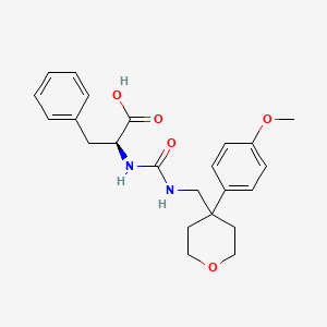 molecular formula C23H28N2O5 B2515772 (2S)-2-[[4-(4-methoxyphenyl)oxan-4-yl]methylcarbamoylamino]-3-phenylpropanoic acid CAS No. 1173678-56-2