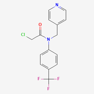 2-Chloro-N-(pyridin-4-ylmethyl)-N-[4-(trifluoromethyl)phenyl]acetamide