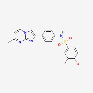 4-methoxy-3-methyl-N-(4-(7-methylimidazo[1,2-a]pyrimidin-2-yl)phenyl)benzenesulfonamide