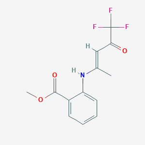 methyl 2-{[(2E)-5,5,5-trifluoro-4-oxopent-2-en-2-yl]amino}benzoate