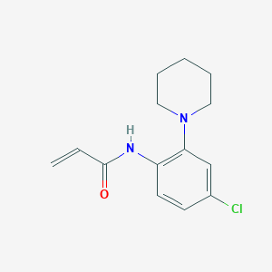 molecular formula C14H17ClN2O B2515779 N-[4-氯-2-(哌啶-1-基)苯基]丙-2-烯酰胺 CAS No. 2396580-46-2