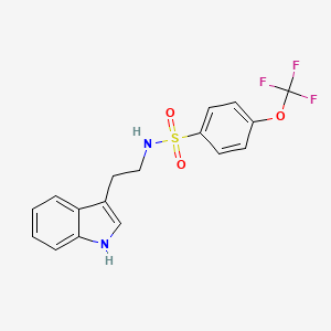molecular formula C17H15F3N2O3S B2515780 N-[2-(1H-吲哚-3-基)乙基]-4-(三氟甲氧基)苯磺酰胺 CAS No. 880139-21-9